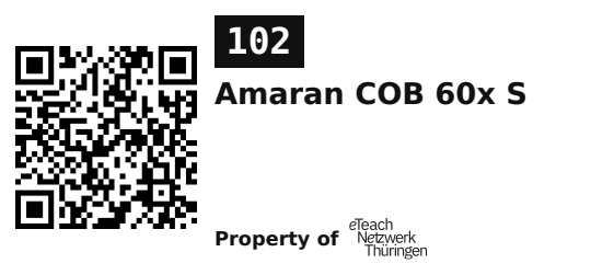 Label sticker 45.7 × 21.2 mm for UID 102
