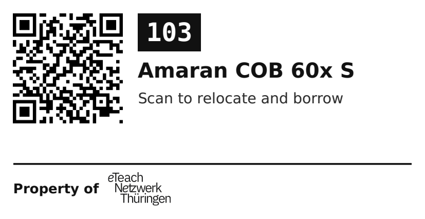 Label sticker 70 × 36 mm for UID 103