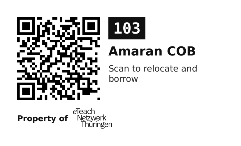 Label sticker 70 × 42.3 mm for UID 103