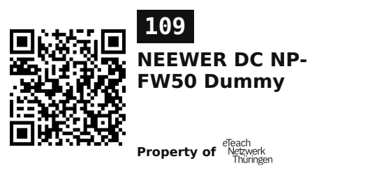 Label sticker 45.7 × 21.2 mm for UID 109