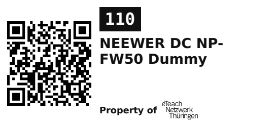 Label sticker 45.7 × 21.2 mm for UID 110