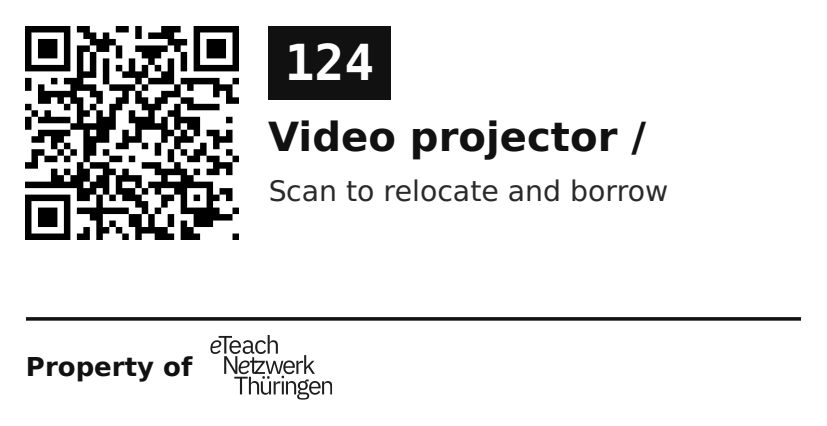 Label sticker 70 × 36 mm for UID 124