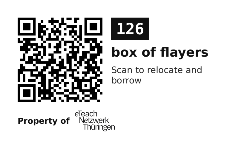 Label sticker 70 × 42.3 mm for UID 126