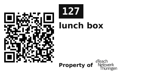 Label sticker 45.7 × 21.2 mm for UID 127