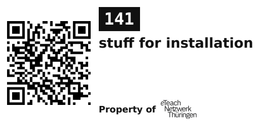 Label sticker 45.7 × 21.2 mm for UID 141