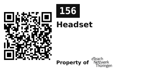 Label sticker 45.7 × 21.2 mm for UID 156