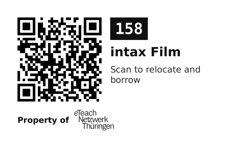 Label sticker 70 × 42.3 mm for UID 158