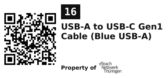 Label sticker 45.7 × 21.2 mm for UID 16