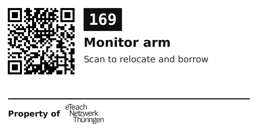 Label sticker 70 × 36 mm for UID 169
