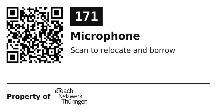 Label sticker 70 × 36 mm for UID 171