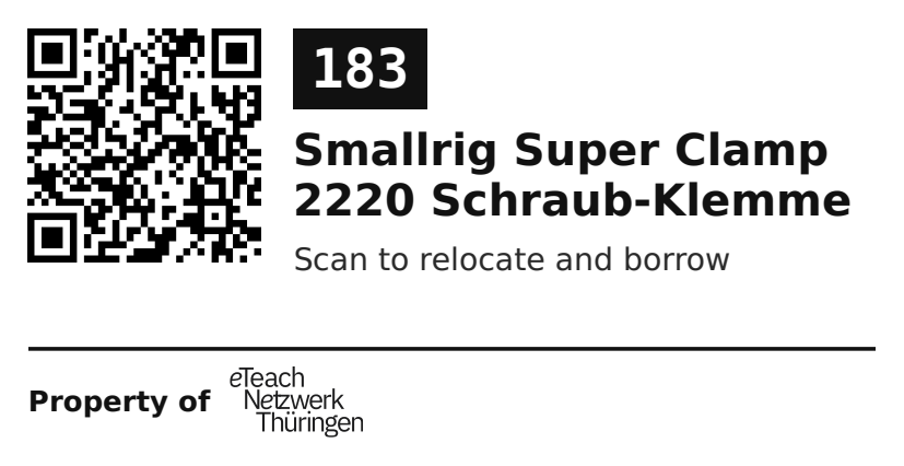 Label sticker 70 × 36 mm for UID 183