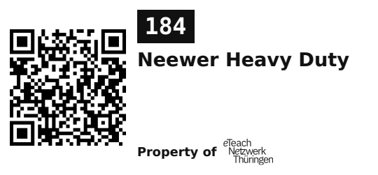 Label sticker 45.7 × 21.2 mm for UID 184
