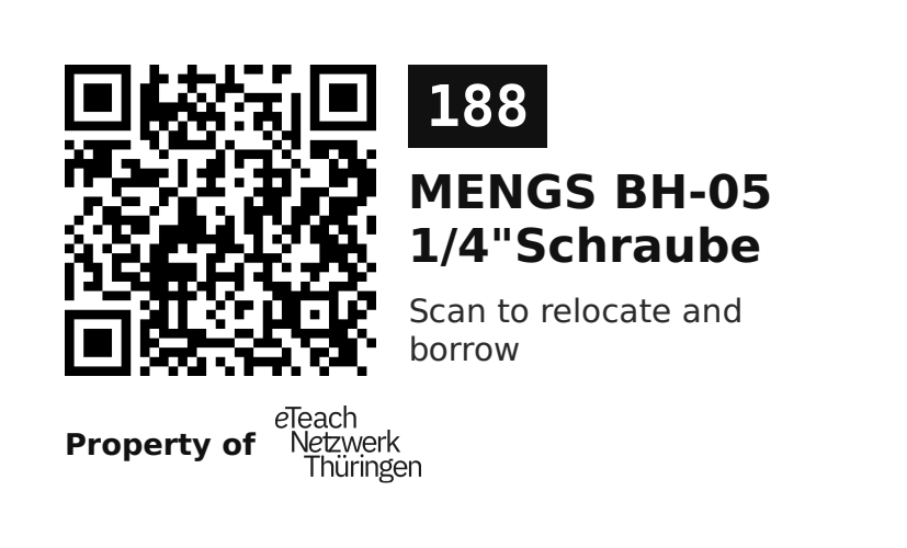 Label sticker 70 × 42.3 mm for UID 188