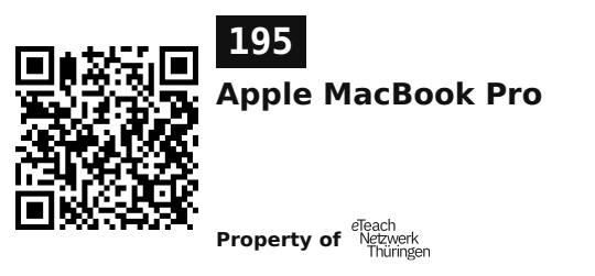Label sticker 45.7 × 21.2 mm for UID 195
