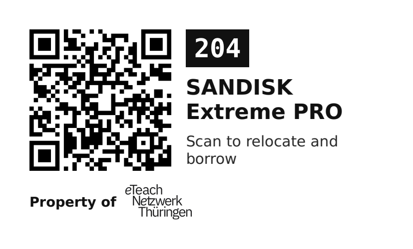 Label sticker 70 × 42.3 mm for UID 204