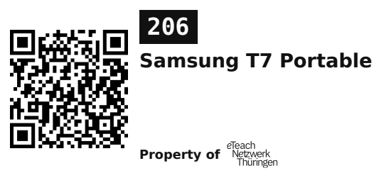Label sticker 45.7 × 21.2 mm for UID 206