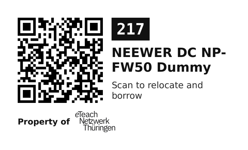 Label sticker 70 × 42.3 mm for UID 217