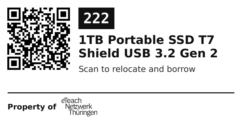 Label sticker 70 × 36 mm for UID 222