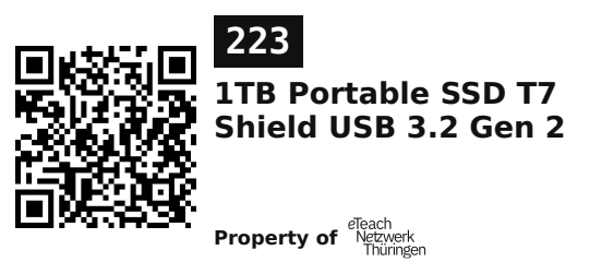 Label sticker 45.7 × 21.2 mm for UID 223