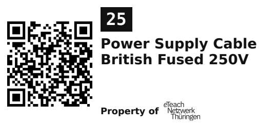 Label sticker 45.7 × 21.2 mm for UID 25