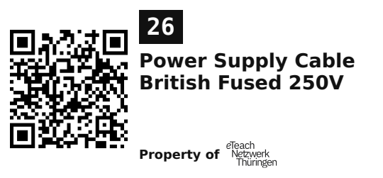 Label sticker 45.7 × 21.2 mm for UID 26