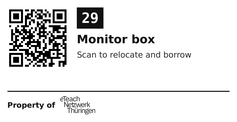 Label sticker 70 × 36 mm for UID 29