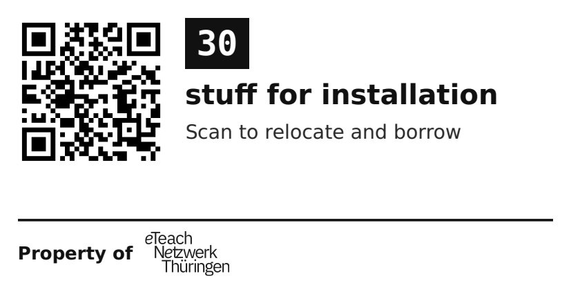 Label sticker 70 × 36 mm for UID 30