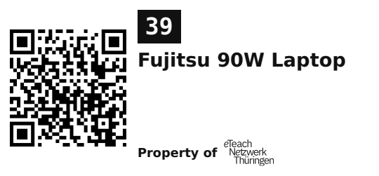 Label sticker 45.7 × 21.2 mm for UID 39