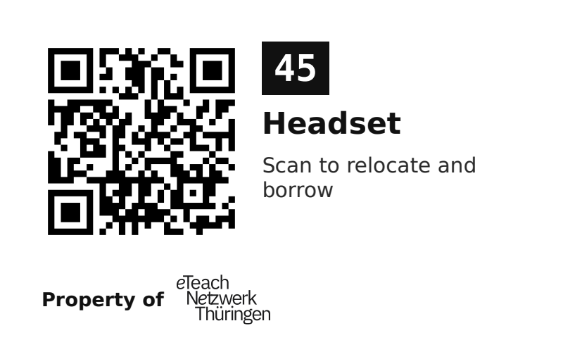 Label sticker 70 × 42.3 mm for UID 45