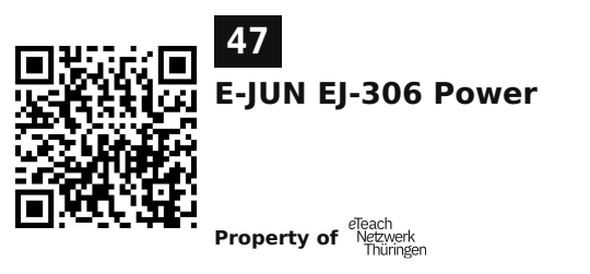 Label sticker 45.7 × 21.2 mm for UID 47