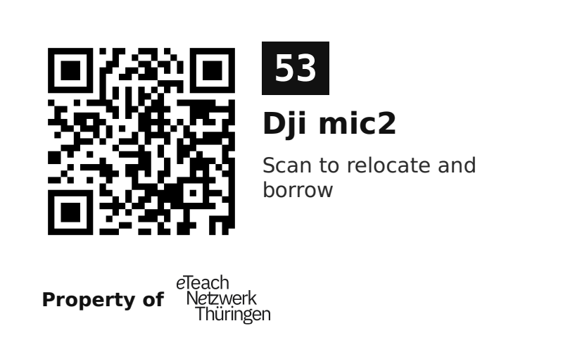 Label sticker 70 × 42.3 mm for UID 53