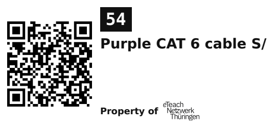 Label sticker 45.7 × 21.2 mm for UID 54