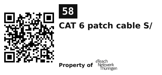 Label sticker 45.7 × 21.2 mm for UID 58