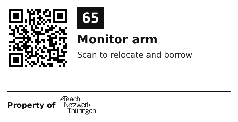 Label sticker 70 × 36 mm for UID 65