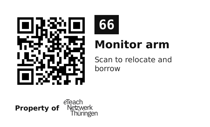 Label sticker 70 × 42.3 mm for UID 66