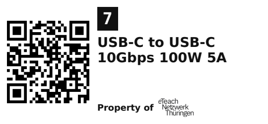 Label sticker 45.7 × 21.2 mm for UID 7