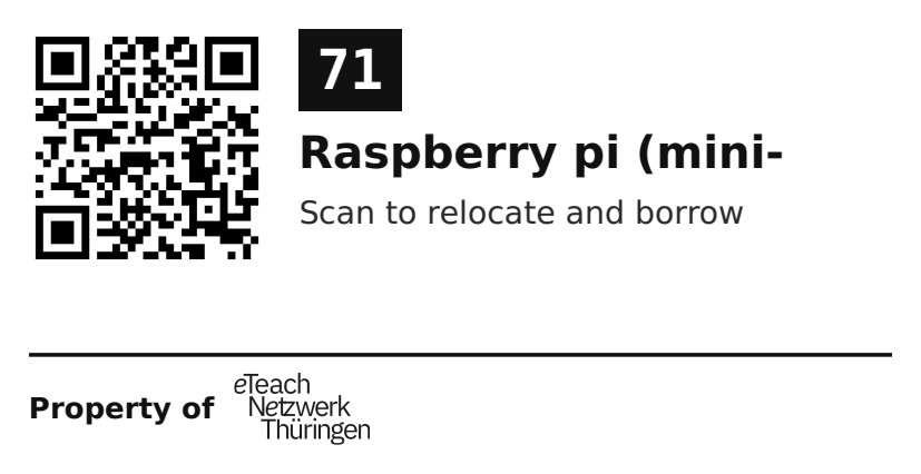 Label sticker 70 × 36 mm for UID 71