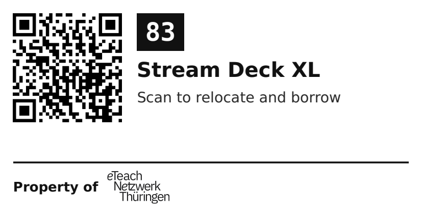 Label sticker 70 × 36 mm for UID 83