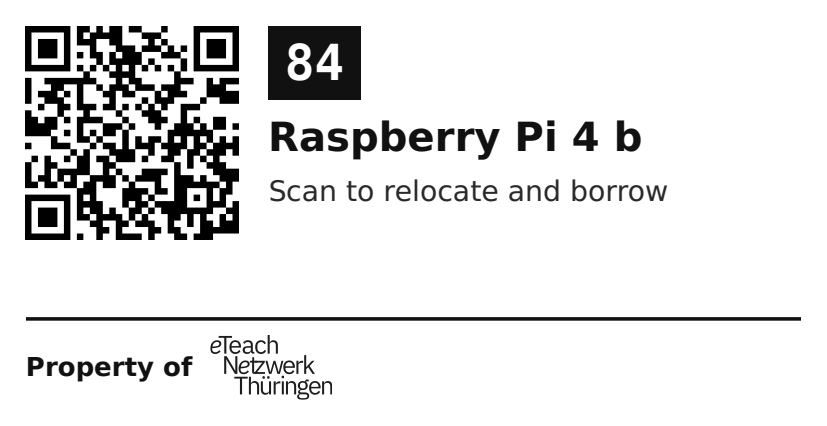 Label sticker 70 × 36 mm for UID 84