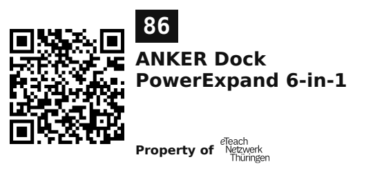 Label sticker 45.7 × 21.2 mm for UID 86