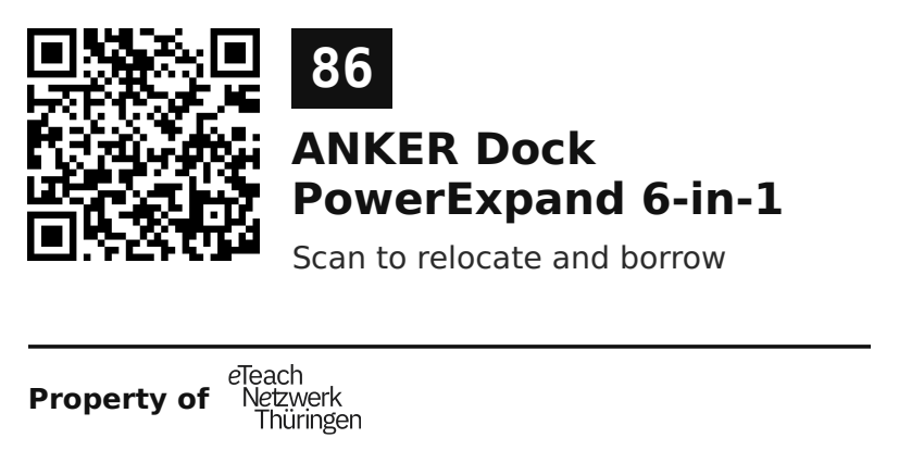 Label sticker 70 × 36 mm for UID 86