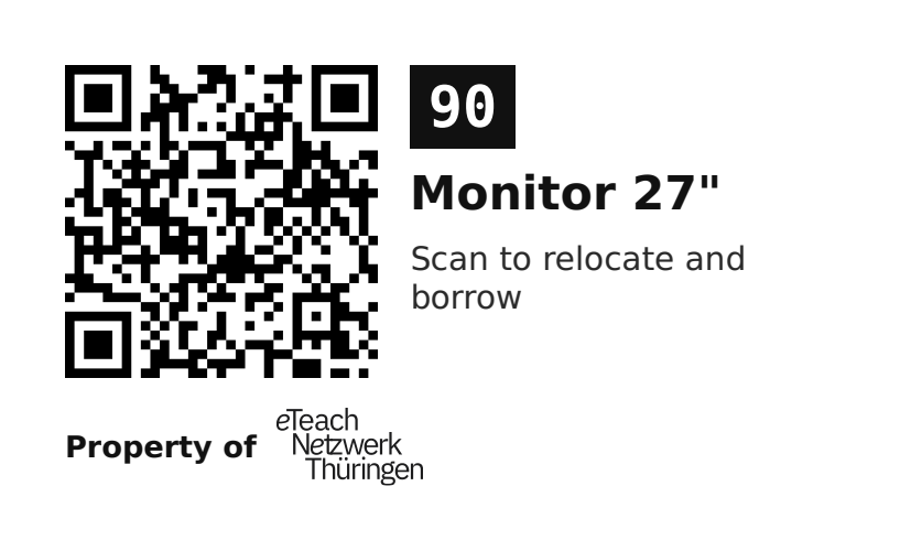 Label sticker 70 × 42.3 mm for UID 90