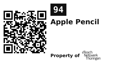 Label sticker 45.7 × 21.2 mm for UID 94