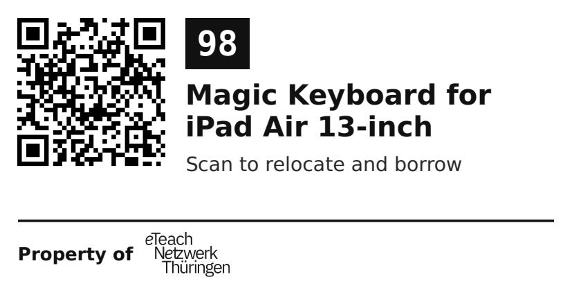 Label sticker 70 × 36 mm for UID 98